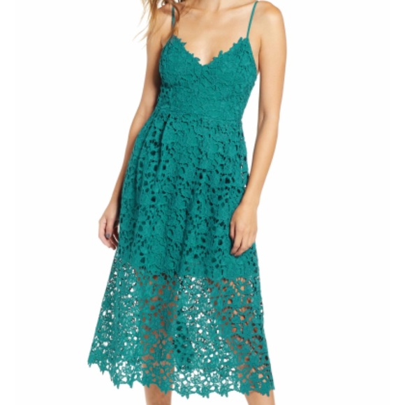 jade green midi dress